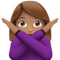 Person Gesturing No - Medium emoji on Apple